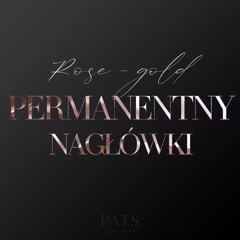 Nagłówki permanentny - rosegold
