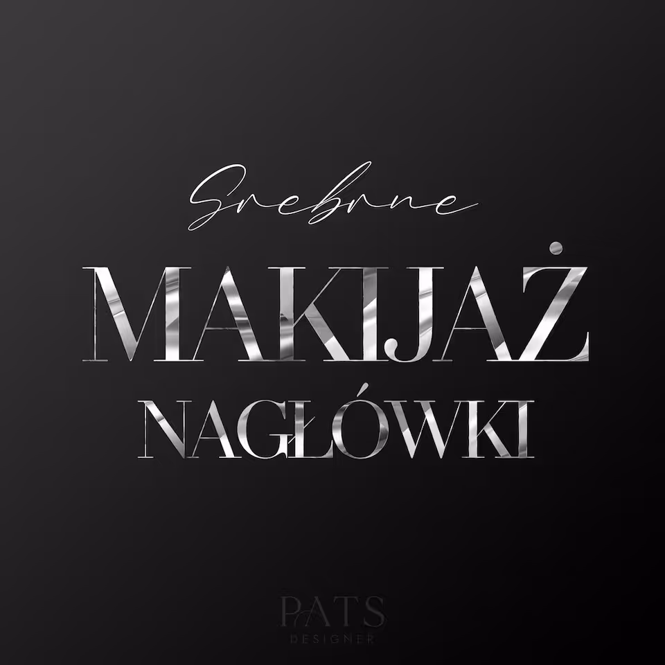 Nagłówki makijaż - srebro