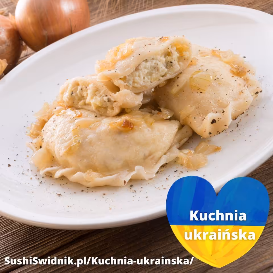 Kuchnia ukraińska - Pierogi z białym serem na słono 7 szt