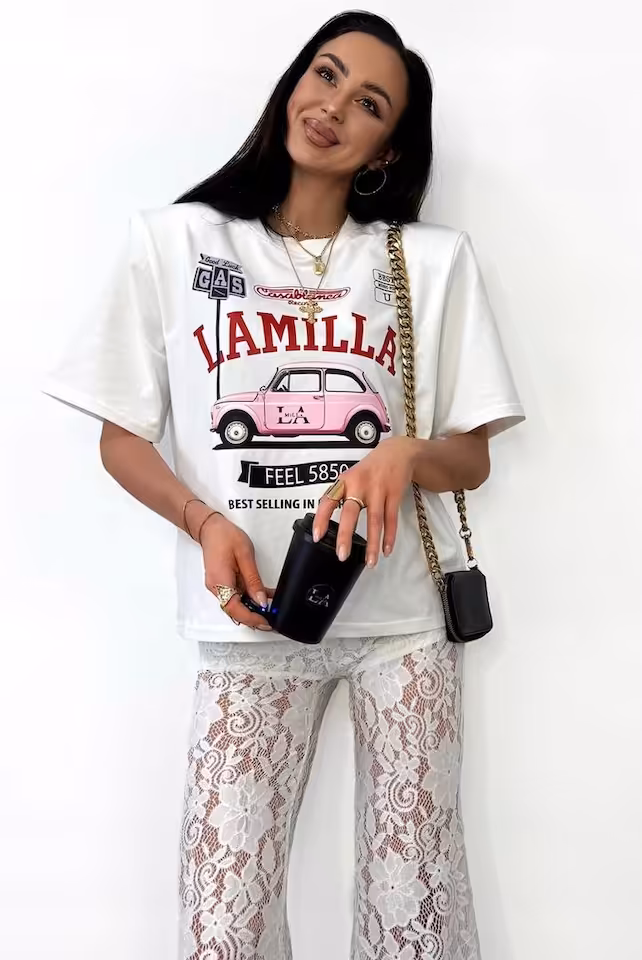 T-shirt Pink Car La Milla