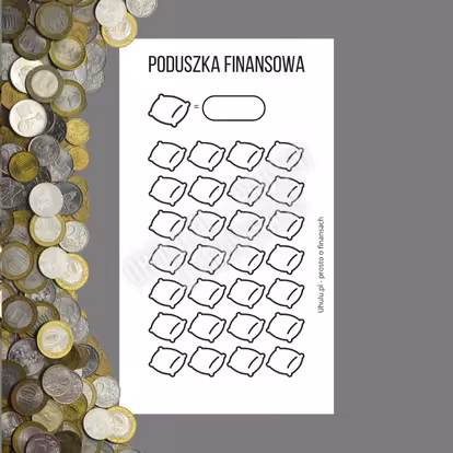 Wyzwanie finansowe poduszka finansowa A6 PDF do druku