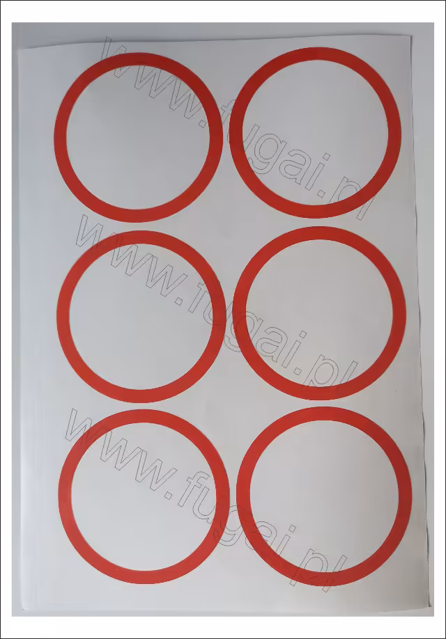 Folia do WIKA NS100, ring czerwony 6 szt./ arkusz