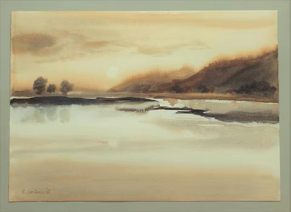 Akwarela "Misty morning landscape" / 171
