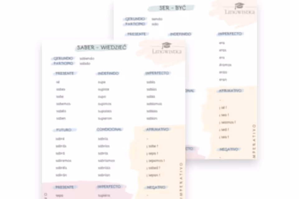 TABELE - czasowniki nieregularne