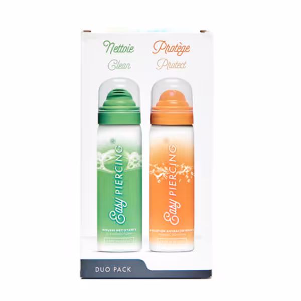 Easy Piercing - Duo Pack - Pianka Czyszcząca + Spray Antybakteryjny - 2x50 ml