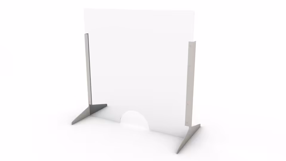 Osłona nabiurkowa prosta, WYPEŁNIENIE, plexi 3 mm WYMIAR 700x350x700 mm