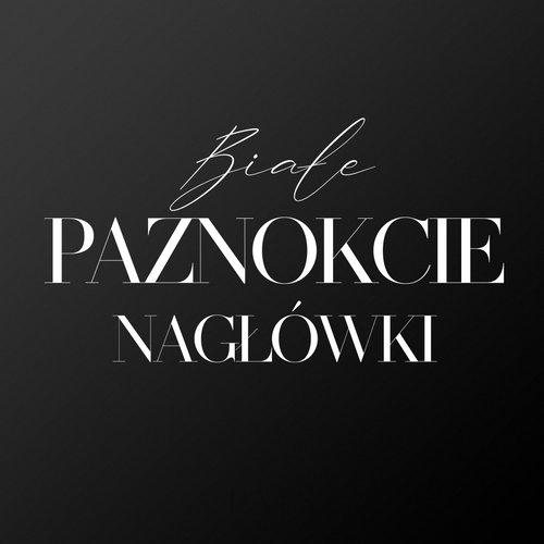 Nagłówki paznokcie - białe