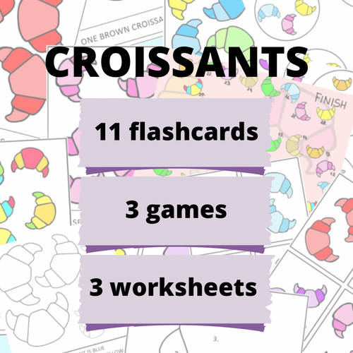 COLOURS and NUMBERS with croissants - PDF