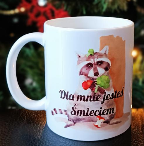 Kubek Sarnodzieło 330 ml Dla mnie jesteś śmieciem