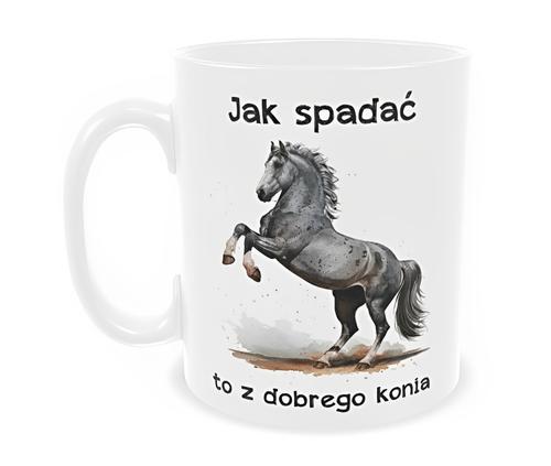 Kubek ceramiczny Garage Print 330 ml Jak spadać, to z dobrego konia