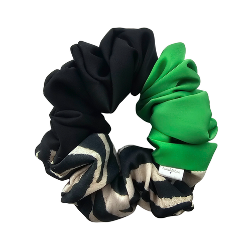 Scrunchie Green Zebra Mega