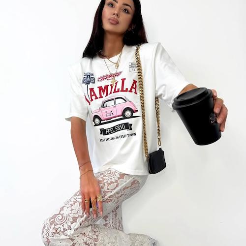 T-shirt Pink Car La Milla