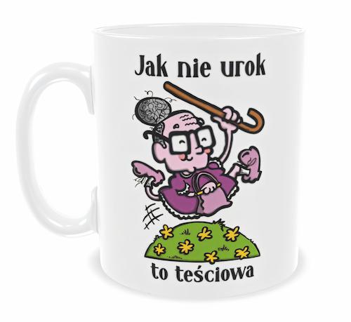 Kubek ceramiczny Garage Print 330 ml Jak nie urok, to teściowa