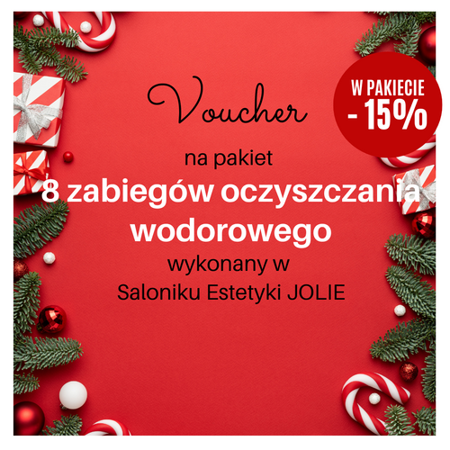 Voucher Świąteczny na 8 zabiegów oczyszczania wodorowego - Pakiet o wartości 2320PLN