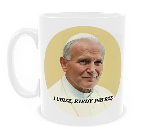 Kubek ceramiczny Sarnodzieło 330 ml Lubisz, kiedy patrzę z papieżem