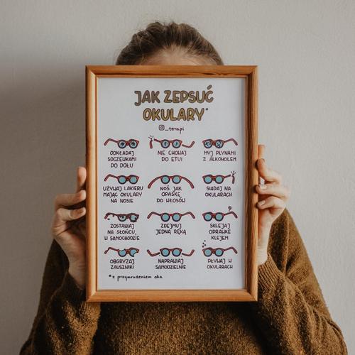 Plakat "Jak zepsuć okulary" (A4)