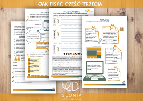 Sklep Slonika / Jak pisać? - zestaw ćwiczeń dla ucznia. Cz. 3.