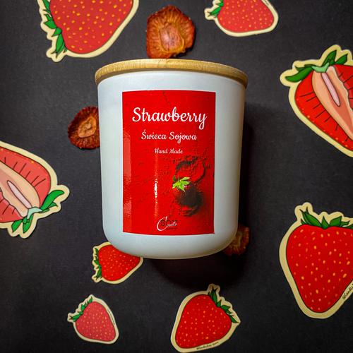 Świeca Sojowa Strawberry - Duża