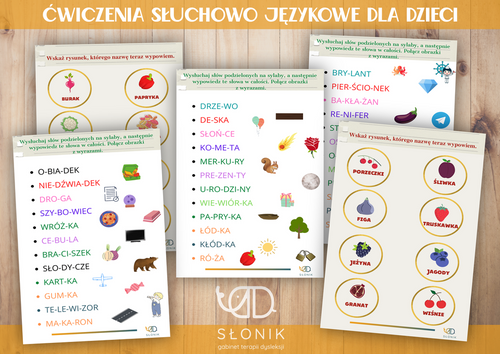 Sklepik Słonika / Ćwiczenia słuchowo- językowe dla dzieci 6-8 letnich. Cz.3.