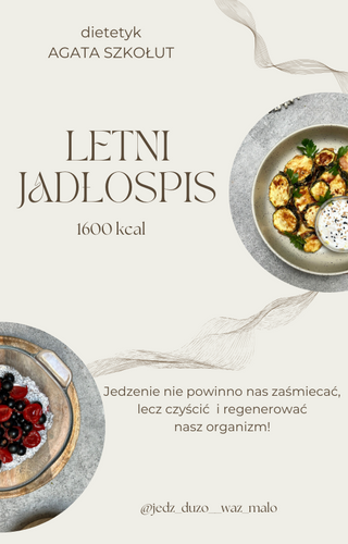 Letni jadłospis 1600 kcal