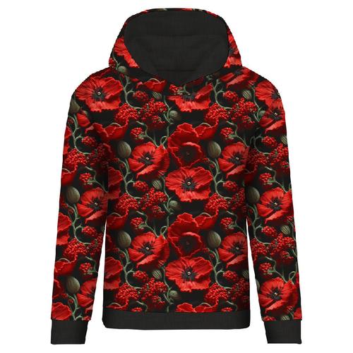 Bluza damska z kapturem  - FLOWERS 3D WZ 7 (2503)