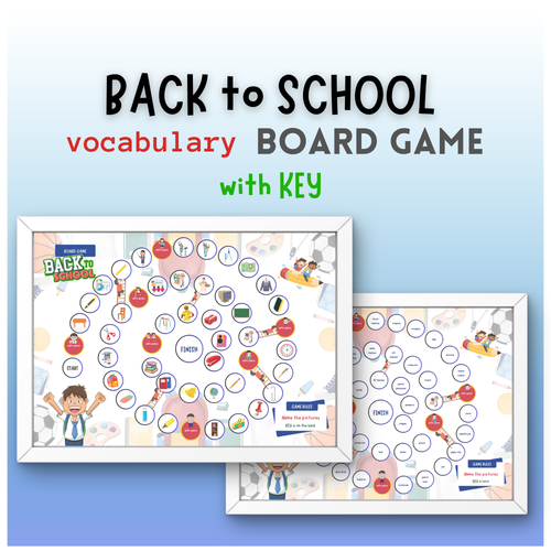 Back to School Board Game with Key