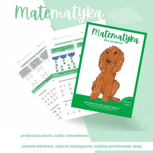 SUPER OKAZJA - MATEMATYCZNE KARTY PRACY I PLAKATY MATEMATYCZNE CZĘŚĆ TRZECIA KLASA 5