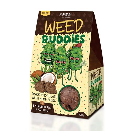 Weed Buddies czekoladki gorzkie 100 g EUPHORIA