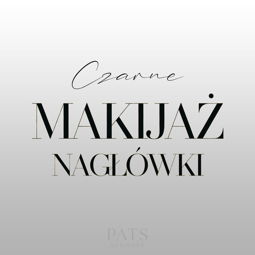 Nagłówki makijaż - czarne