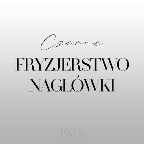 Nagłówki fryzjerstwo - czarne