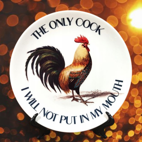 Talerz ceramiczny Sarnodzieło 20 cm The only cock I will not put in my mouth