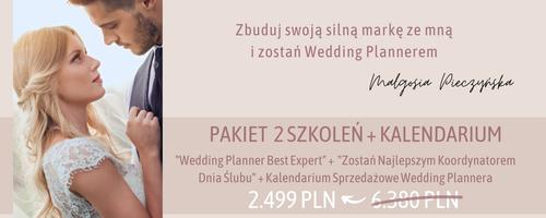 „Wedding Planner Best Expert” + „Koordynator Dnia Ślubu” – PAKIET 2 SZKOLEŃ + Kalendarium Sprzedażowe Wedding Plannera