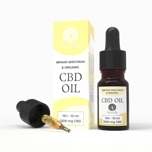 Olejek konopny 15% / 1500mg CBD Broad Spectrum Flowrolls 10 ml