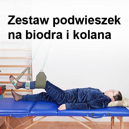 Zestaw podwieszek do ćwiczeń rehabilitacyjnych stawu biodrowego i kolanowego (na jedną nogę)