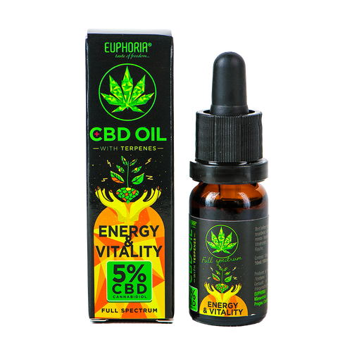 Euphoria CBD 5% Energy & Vitality Olejek konopny z terpenami 10 ml Full Spectrum