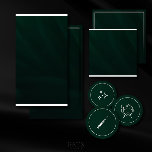 Zielona satyna+biel - pakiet grafik