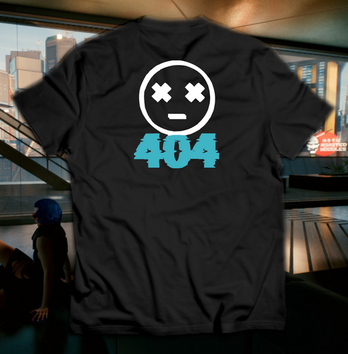 Koszulka "Error404" Czarna XL