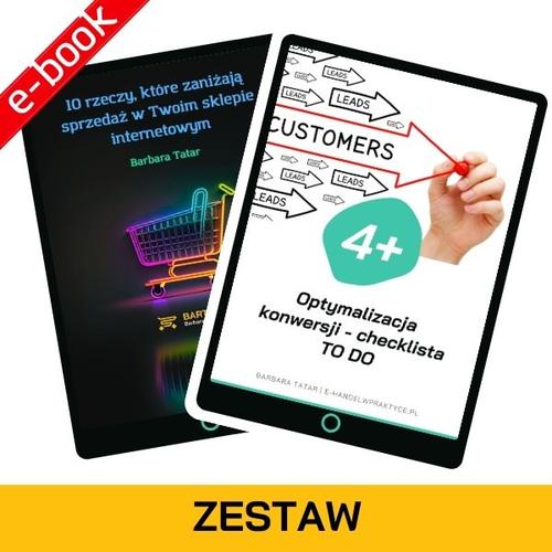 ZESTAW E-BOOKÓW 10  rzeczy, które zaniżają sprzedaż w Twoim sklepie internetowym + Optymalizacja konwersji - checklista TO DO