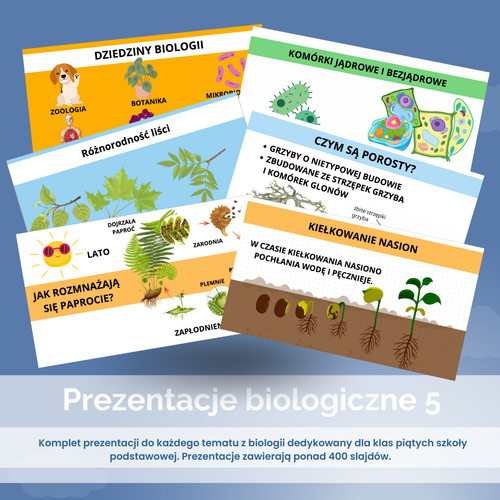 Prezentacje biologiczne - biologia dla klasy 5