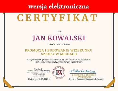 Kurs, egzamin i certyfikat elektroniczny