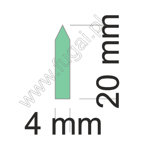Strzałki do manometrów 4x20mm transparentne 1/3 arkusza A4, zielone