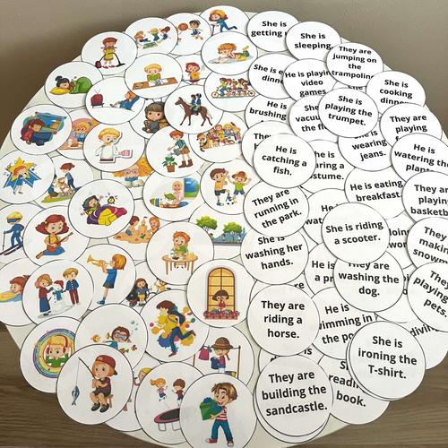 50 VERBS UKŁADANKA PRESENT CONTINUOUS