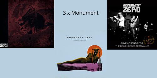 Monument Zero - 3CD s/t, Alive, Merkur Celluloid