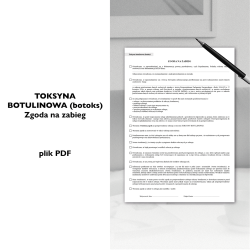 TOKSYNA BOTULINOWA - zgoda na zabieg | formularz zgody