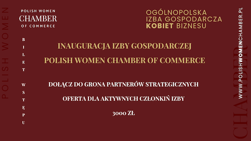ZOSTAŃ PARTNEREM STRATEGICZNYM INAUGURACJI | PAKIET PARTNERSKI DLA CZŁONKINI IZBY 3000 ZŁ | 19/07/2025