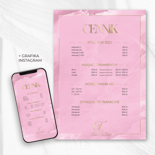 Cennik - cukierkowy róż