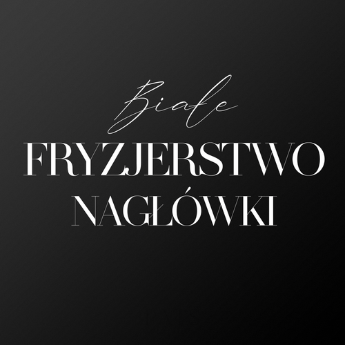 Nagłówki fryzjerstwo - białe