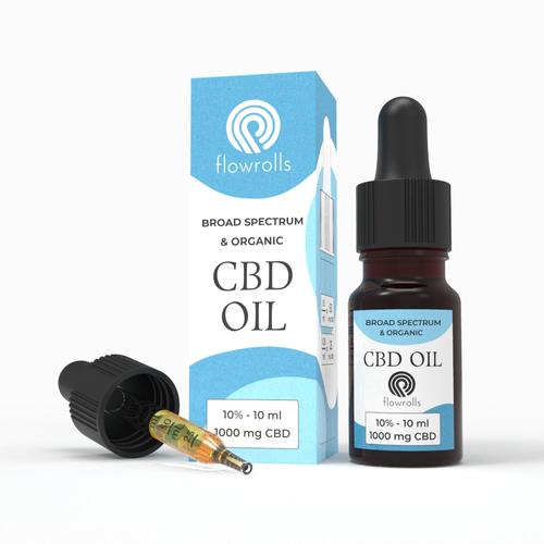 Olejek konopny 10% / 1000mg CBD Broad Spectrum Flowrolls 10 ml