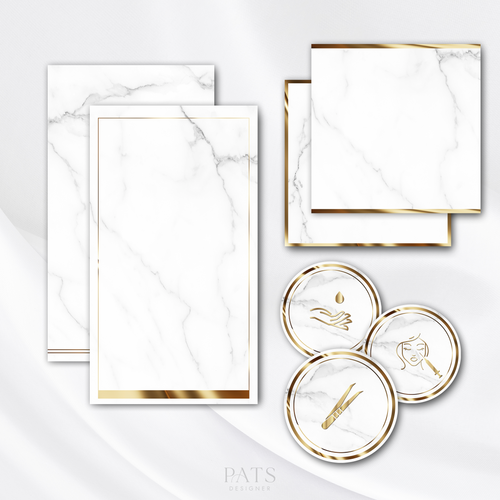 Biały marmur+złoto- pakiet grafik