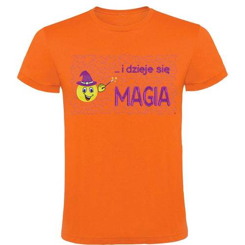 Koszulka bawełniana Magia - pomarańczowa